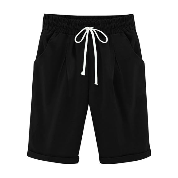 LIaqionyy Girls Boys Cotton Linen Shorts Casual Elastic Waist Drawstring Summer Kids Comfy Hiking Short Pants with Pockets