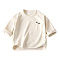 thumbnail image 1 of LIaqionyy Girls Boys Long Sleeve Shirts Stretchy Crew Neck Casual Tops Undershirt Base Layer Tees Shirt for Kids, 1 of 5