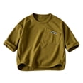 thumbnail image 1 of LIaqionyy Girls Boys Long Sleeve Shirts Stretchy Crew Neck Casual Tops Undershirt Base Layer Tees Shirt for Kids, 1 of 5