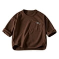 thumbnail image 1 of LIaqionyy Girls Boys Long Sleeve Shirts Stretchy Crew Neck Casual Tops Undershirt Base Layer Tees Shirt for Kids, 1 of 5