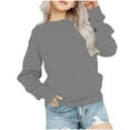 thumbnail image 1 of LIaqionyy Girls Boys Long Sleeve Sweatshirt Casual Crew Neck Pullover Tops Unisex Loose Casual Cute Sports Clothes, 1 of 7
