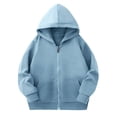 thumbnail image 1 of LIaqionyy Girls Boys Toddlers Zipper Hoodie Sweatshirt Zip up Jacket Coats Kids Casual Outerwear, 1 of 5