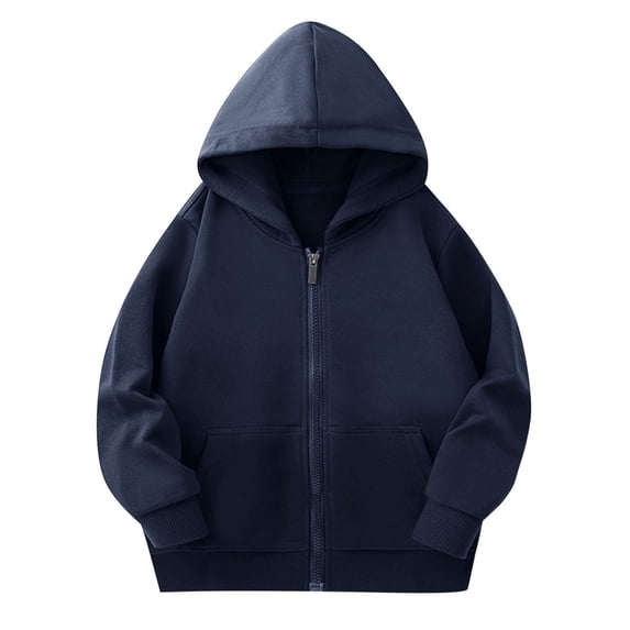 LIaqionyy Girls Boys Toddlers Zipper Hoodie Sweatshirt Zip up Jacket Coats Kids Casual Outerwear