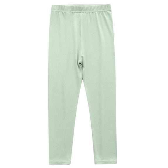 LIaqionyy Girls Cropped Pants Leggings Bottom High Waisted Stretch Athletic Legging Workout Running for Kids