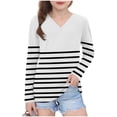 thumbnail image 1 of LIaqionyy Girls Long Sleeve T Shirts Basic Casual Loose Soft Blouse Tops Cute Fall Layer Tees for Children, 1 of 7