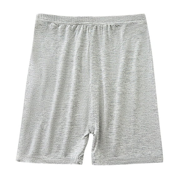 LIaqionyy Girls Solid Color Shorts Kids Elastic Waisted Boyshorts Soft Breathable Stretch Biker Shorts