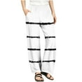 thumbnail image 1 of LIaqionyy Girls Striped Pants Workout Yoga Pant Casual Kids Elastic Waist Lightweight Wide Leg Trousers with Pockets, 1 of 7