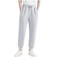 thumbnail image 1 of LIaqionyy Girls Sweatpants with Pockets Cotton Baggy Joggers Casual Winter Warm Uniform School Pants, 1 of 4