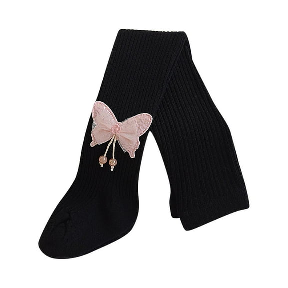 LIaqionyy Girls Tights Toddler Knit Cotton Leggings Stockings Girls Bows Knot Footed Pantyhose Pants