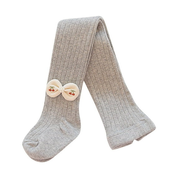 LIaqionyy Girls Tights Toddler Knit Cotton Leggings Stockings Girls Bows Knot Footed Pantyhose Pants