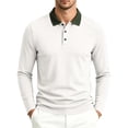 thumbnail image 1 of LIaqionyy Golf Shirts for Men Button Collared Long Sleeve Casual Tops Work Business Fashion T Shirt Fall Clothes, 1 of 7