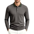 thumbnail image 1 of LIaqionyy Golf Shirts for Men Button Collared Long Sleeve Casual Tops Work Business Fashion T Shirt Fall Clothes, 1 of 7