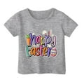 thumbnail image 1 of LIaqionyy Happy Easter Shirts for Kids Girls Boys Cute Bunny Rabbit Printed Tshirts Cotton Casual Short Sleeve Crewneck Tees Tops, 1 of 5