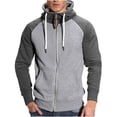thumbnail image 1 of LIaqionyy Hoodies for Men Zip up Sweatshirts Drawstring Casual Long Sleeve Fashion Athletic Sweatshirt Jackets with Pockets, 1 of 6