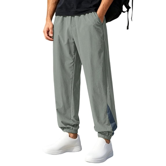 LIaqionyy Joggers Pants for Mens Elastic Waist Lightweight Hiking Pants Streetwear Workout Trousers with Pockets