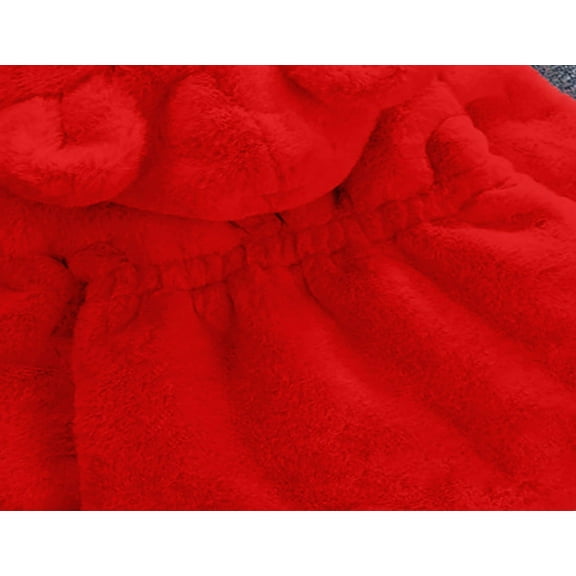 LIaqionyy Kids Girls Winter Warm Coats Casual Fleece Thicken Outwear Cute Hooded Snow Clothes with Pockets