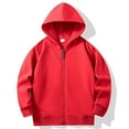thumbnail image 1 of LIaqionyy Kids Hoodie Sweatshirt Zip Up Casual Jacket Fall Solid Color Sweatshirt Outwear for Boys Girls, 1 of 2