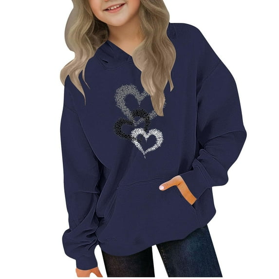 LIaqionyy Kids Hoodies Sweatshirts Girls Casual Long Sleeve Boys Cute Sweatshirt Pullover Tops with Pocket