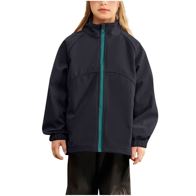 LIaqionyy Kids Jacket Waterproof Lightweight Breathable Raincoats Windbreakers Outerwear for Boys Girls