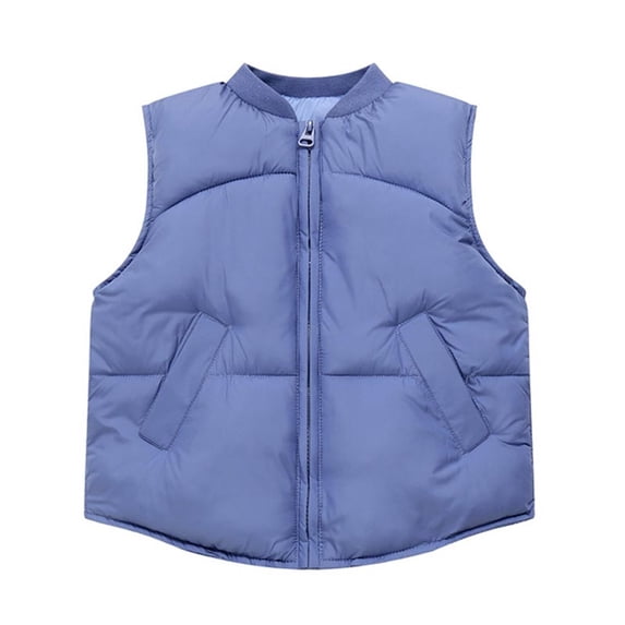 LIaqionyy Kids Puffer Vest Lightweight Winter Jacket Pocket Sleeveless Zip up Mock Neck Outwear for Boys Girls