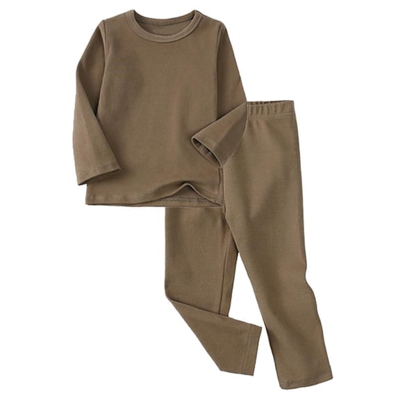 LIaqionyy Kids Thermal Underwear Set Boys Fleece Lined Long Sleeve Top Bottom Base Layer Soft Outfits Sets