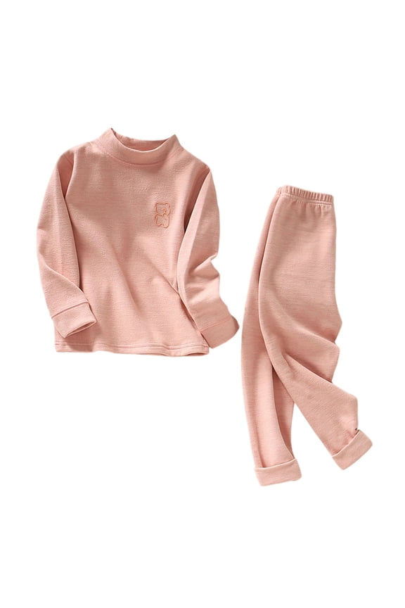 Kids Thermal Underwear Set Soft Kids Long Fleece Lined Sets Toddler Base Layer for Boys Girls