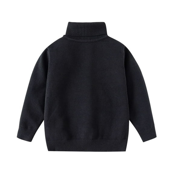LIaqionyy Kids Turtleneck Sweaters Warm Knit Pullover Toddler Long Sleeve Solid Color Sweater Boys Girls
