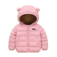 thumbnail image 1 of LIaqionyy Kids Winter Down Coats Boys Girls Lightweight Puffer Padded Jacket Hooded Outerwear Zipper up Down Coat, 1 of 5