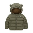 thumbnail image 1 of LIaqionyy Kids Winter Down Coats Boys Girls Lightweight Puffer Padded Jacket Hooded Outerwear Zipper up Down Coat, 1 of 7