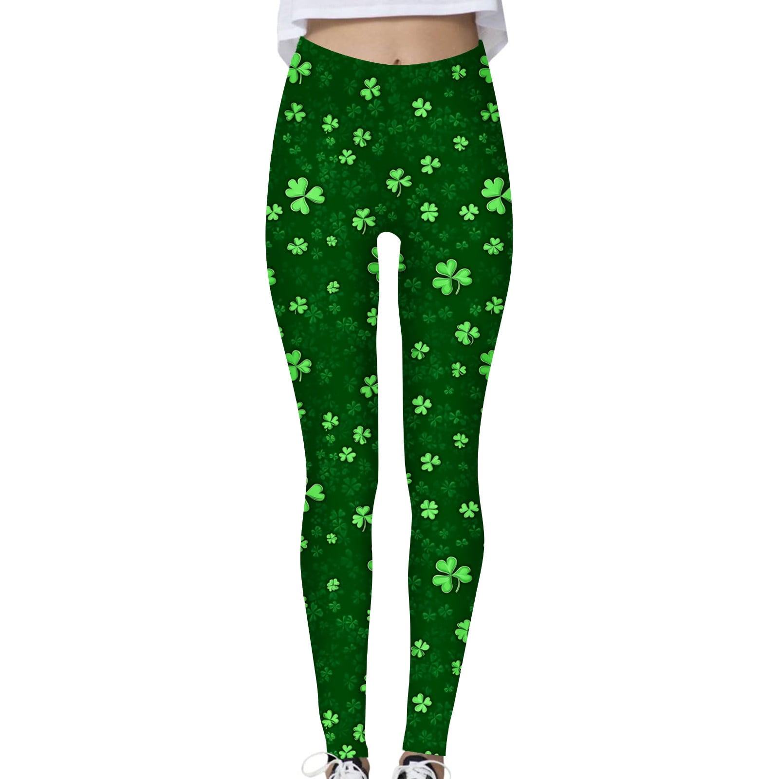 Striped Tights ALIREVERIE Women's Patrick's Day Shamrock