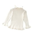 thumbnail image 1 of LIaqionyy Little Girls Turtleneck Sweater Blouse Knit Solid Color Kids Long Sleeve Pullover Tops Sweaters, 1 of 3