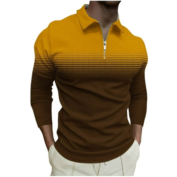 LIaqionyy Long Sleeve for Men's Shirt Casual Collared Fashion T Shirts Office Work Tops with Pocket