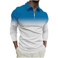 thumbnail image 1 of LIaqionyy Long Sleeve for Men's Shirt Casual Collared Fashion T Shirts Office Work Tops with Pocket, 1 of 5
