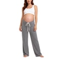 thumbnail image 1 of LIaqionyy Maternity Women's Pants Wide Leg Pregnancy Lounge Sweatpants with Drawstring Casual Loose Trousers, 1 of 7