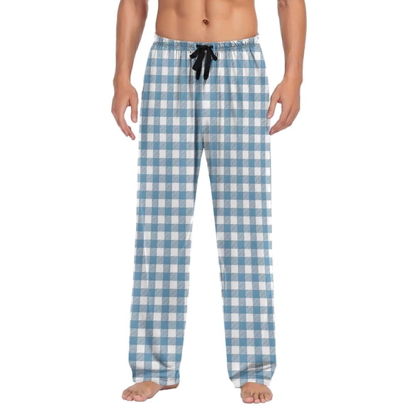 LIaqionyy Men Plaid Pajama Pant Soft Stretchy Drawstring Bottoms Lounge Comfortable Pants Sleepwear with Pocket