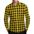 thumbnail image 1 of LIaqionyy Men Plaid Shirts Button down Long Sleeve Collared Christmas Shirt Casual Work Business Tops, 1 of 7