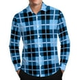 thumbnail image 1 of LIaqionyy Men Plaid Shirts Button down Long Sleeve Collared Christmas Shirt Casual Work Business Tops, 1 of 7