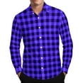 thumbnail image 1 of LIaqionyy Men Plaid Shirts Button down Long Sleeve Collared Christmas Shirt Casual Work Business Tops, 1 of 7