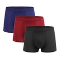 thumbnail image 1 of LIaqionyy Men's 3 Pack Big and Tall Boxer Briefs Soft Stretch Solid Color Comfortable Short Leg for Men, 1 of 5