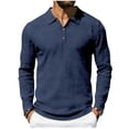 thumbnail image 1 of LIaqionyy Men's Cotton Linen Shirts Long Sleeve Golf Tops Casual Fall Classic Lightweight Business Tees Shirt, 1 of 8