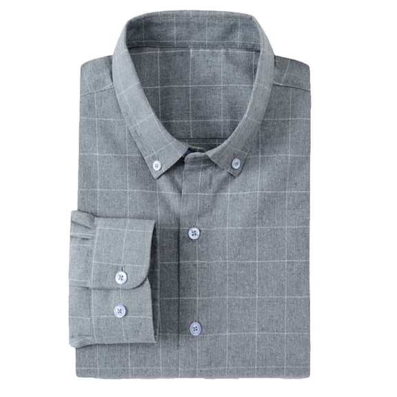 LIaqionyy Men's Dress Shirts Classic Striped Button down Shirt Casual Slim Long Sleeve Fashion Business Clothes