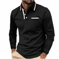 thumbnail image 1 of LIaqionyy Men's Golf Shirt Long Sleeve Casual Fashion Soft Classic Collared Business Fall Tee Shirts with Pockets, 1 of 8