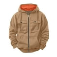thumbnail image 1 of LIaqionyy Men's Hoodies Sweatshirts Zip up Jacket Casual Long Sleeve Drawstring Pullover Sweatshirt Coat with Pockets, 1 of 3