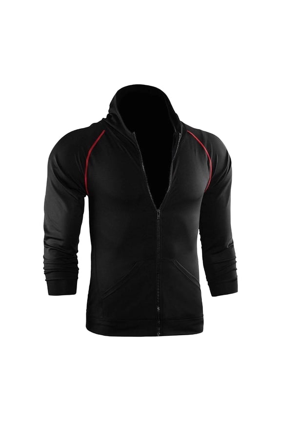 Men's Hoodies Workout Long Sleeve Jacket Lightweight Hiking Running Activewear Tops with Pocket