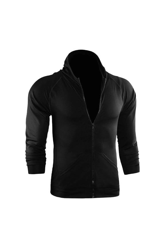 Men's Hoodies Workout Long Sleeve Jacket Lightweight Hiking Running Activewear Tops with Pocket