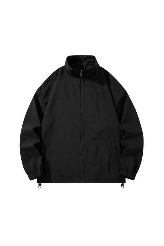 Men's Jacket Casual Zip up Fashion Windbreaker Jackets Shacket Fall Baseball Coat with Pockets