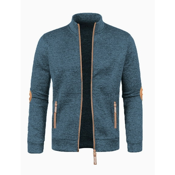 LIaqionyy Men's Jackets Full Zip Lightweight Jacket Soft Warm Outerwear Casual Coats Jackets with Pockets