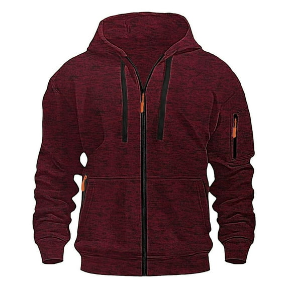 LIaqionyy Men's Jackets Full Zip Sweatshirt Lightweight Jacket Casual Hooded Soft Outerwear Coats Jacket