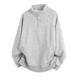 thumbnail image 1 of LIaqionyy Men's Quarter Zip Sweatshirts Oversize Mock Neck Long Sleeve Shirt Comfy Fall Pullover Sweatshirt, 1 of 7
