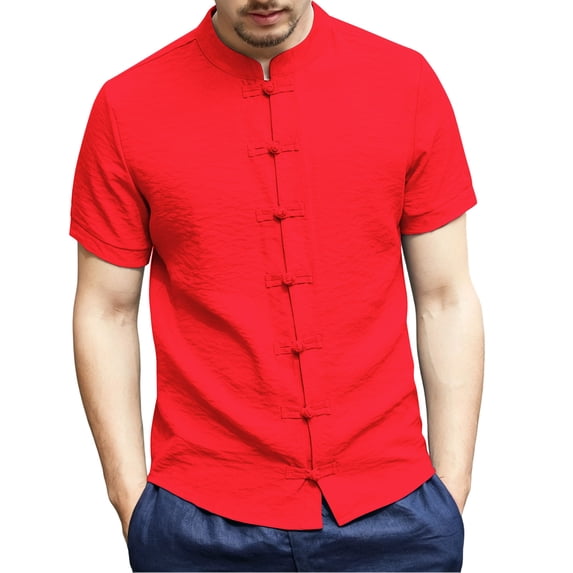 LIaqionyy Men's Shirt Buttons down Short Sleeve Lightweight Summer Casual Tees Vacation Beach Tops Clothes
